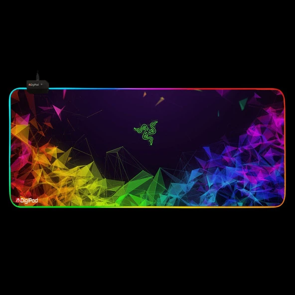 Digipod RGB oyuncu mousepad RGB Gaming oyuncu mouse pad kaymaz taban 70 x 30 - 6