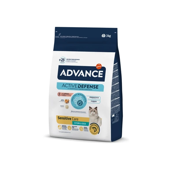 Advance Cat Sterilized Somonlu Kısırlaştırılmış Kedi Maması 3 Kg - 1