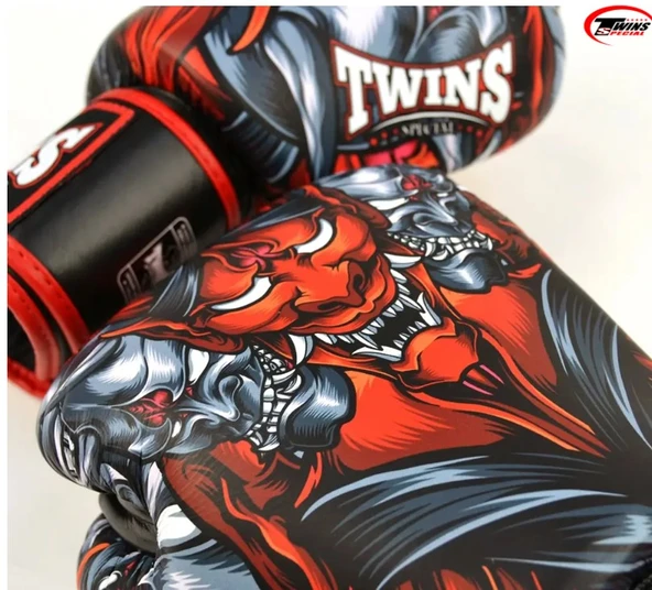 Twins FBGVL3-58RD Kabuki Boks Eldiveni Deri Muay Thai Eldiveni - 3