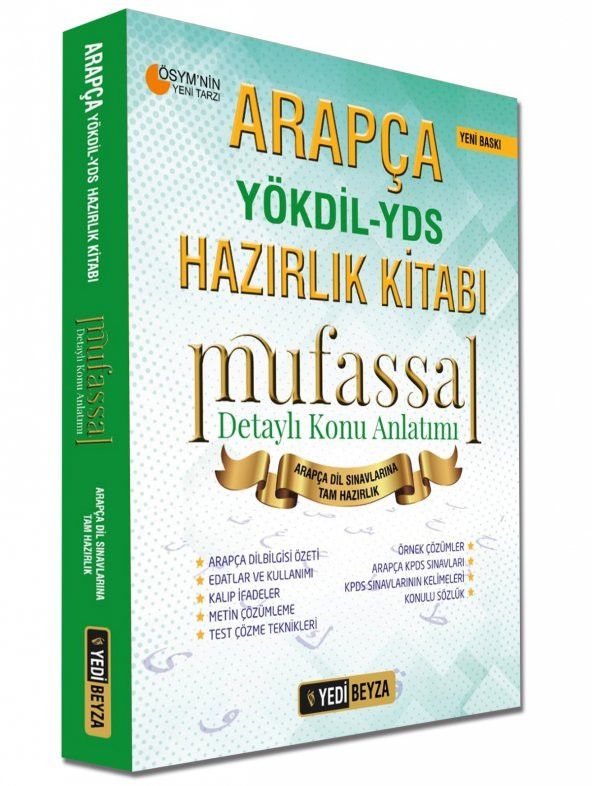Arapça Yökdil Yds Mufassal Detaylı Konu Anlatımı Hazırlık Kitabı Yedibeyza Yayıncılık