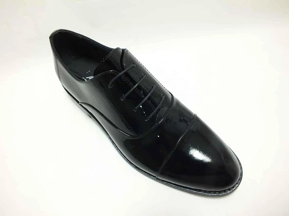 Çarıkçım Hakiki Deri Erkek Ayakkabı Siyah-Rugan 114 947 - 3