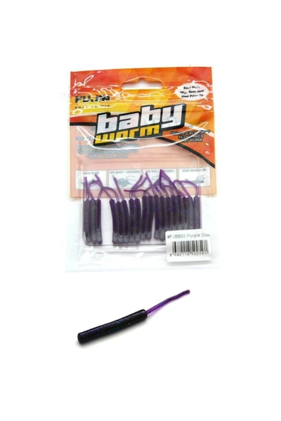 Fujin Baby Worm 5,2Cm Floating Purple Glow