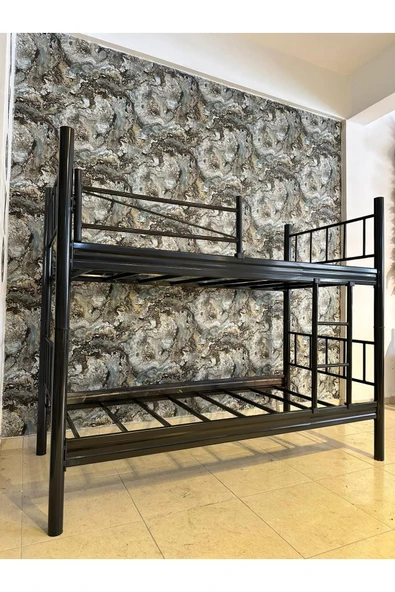ASLANSTORE AGS Ranza, Metal Ranza, Ayrılabilir, 90x190 Cm Siyah - 3