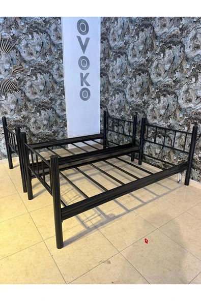 ASLANSTORE AGS Ranza, Metal Ranza, Ayrılabilir, 90x190 Cm Siyah - 4