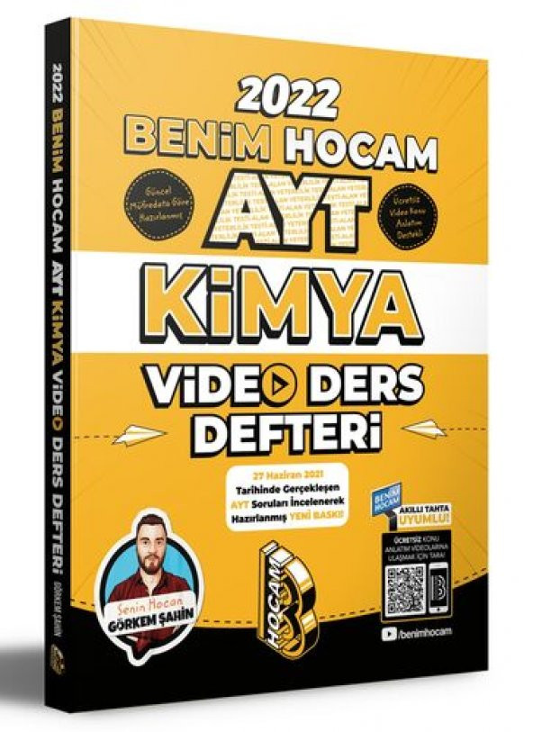 Benim Hocam Yayınları Ayt Kimya Video Ders Defteri