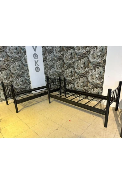 ASLANSTORE AGS Ranza, Metal Ranza, Ayrılabilir, 90x190 Cm Siyah - 5