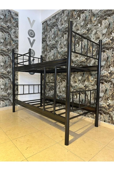 ASLANSTORE AGS Ranza, Metal Ranza, Ayrılabilir, 90x190 Cm Siyah - 2