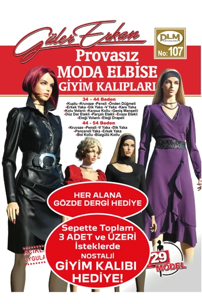 Güler Erkan Provasız Moda Elbise Giyim Kalıpları