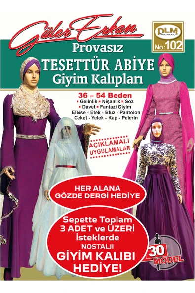 Güler Erkan Provasız Tesettür Abiye Giyim Kalıpları ürün görseli 1