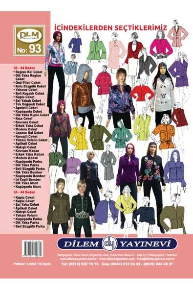 Güler Erkan Provasız Ceket Kaban Parka Bomber Giyim Kalıpları - Resim 2