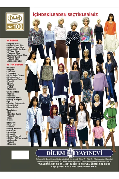 Güler Erkan Provasız Etek Bluz Tunik Giyim Kalıpları - Resim 3