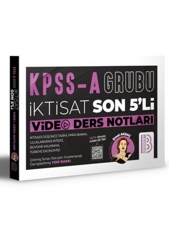 Benim Hocam Yayınları Kpss A İktisat Son 5Li Video Ders Notları - 1