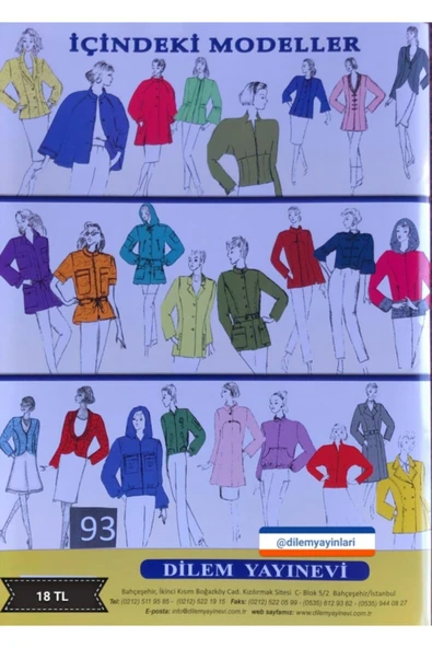Dilem Yayınları Güler Erkan Provasız Ceket Kaban Parka Bomber Giyim Kalıpları No:93 - Resim 2