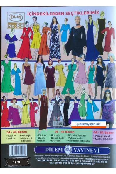 Dilem Yayınları Güler Erkan Provasız Abiye Giyim Kalıpları No:88 - Resim 2