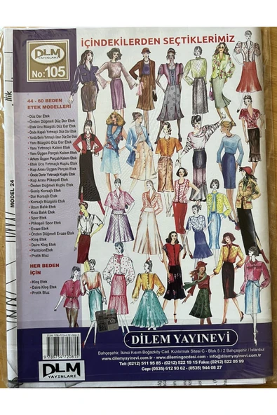 Güler Erkan Provasız 44-60 Beden Etek Giyim Kalıpları No:105 - Resim 4