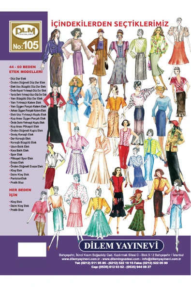 Güler Erkan Provasız 44-60 Beden Etek Giyim Kalıpları No:105 - Resim 2