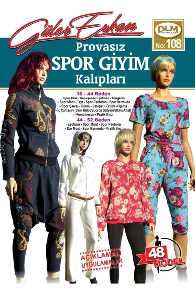 Dilem Yayınları Güler Erkan Provasız Spor Giyim Kalıpları 34-54 Beden Sayı:108 ürün görseli 1