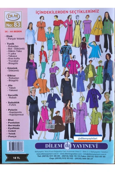 Dilem Yayınları Güler Erkan Provasız Hamile Giyim Kalıpları No;83 - 2