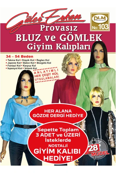 Güler Erkan Provasız Bluz Ve Gömlek Giyim Kalıpları ürün görseli 1