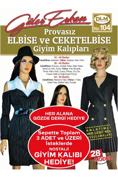 Güler Erkan Provasız Elbise Ve Ceketelbise Giyim Kalıpları