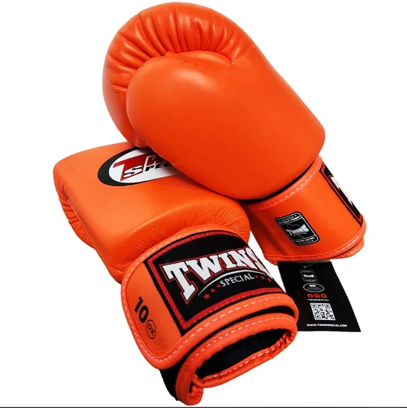 Twins BGVL3-OR Turuncu Boks Eldiveni Deri Muay Thai Eldiveni - 3