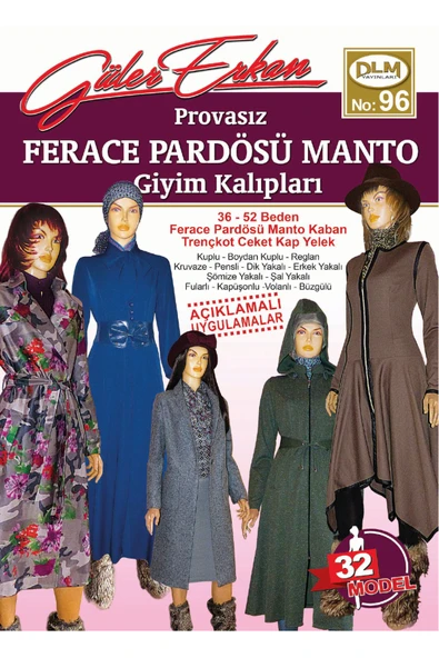 Güler Erkan Provasız Ferace Pardösü Manto Giyim Kalıpları - Resim 2