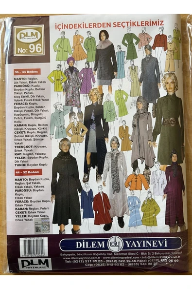 Güler Erkan Provasız Ferace Pardösü Manto Giyim Kalıpları - Resim 5