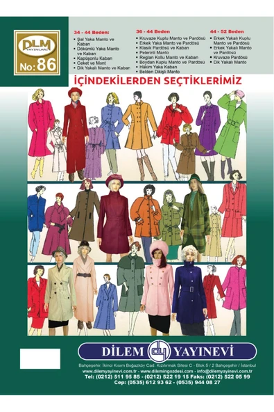 Güler Erkan Provasız Pardösü Manto Kaban Giyim Kalıpları - Resim 3