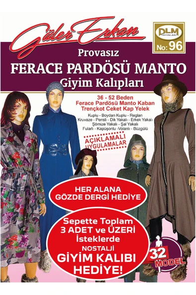 Güler Erkan Provasız Ferace Pardösü Manto Giyim Kalıpları ürün görseli 1