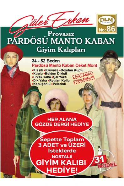 Güler Erkan Provasız Pardösü Manto Kaban Giyim Kalıpları ürün görseli 1