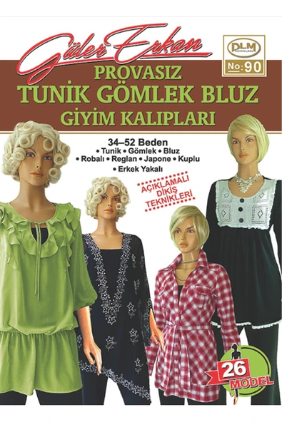 Güler Erkan Provasız Tunik Gömlek Bluz Giyim Kalıpları - Resim 2