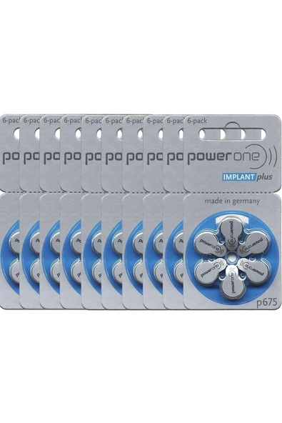 VARTA Powerone Implantplus P675 Kulaklık Pili (60 Adet)1kutu