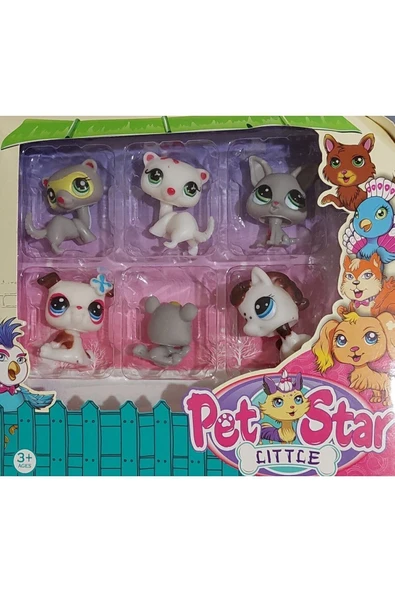 LİTTLE PET SHOP Neşeli Minişler 6'lı Miniş Ailesi Oyuncak Pet Star 6'lı Miniş Koleksiyonu - 2