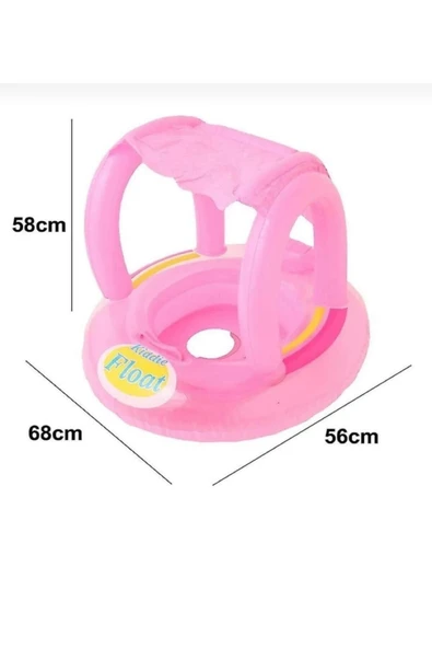 DEKANTOYS Şişme Gölgelikli Bebe Flotörü Bebek Simiti - 3