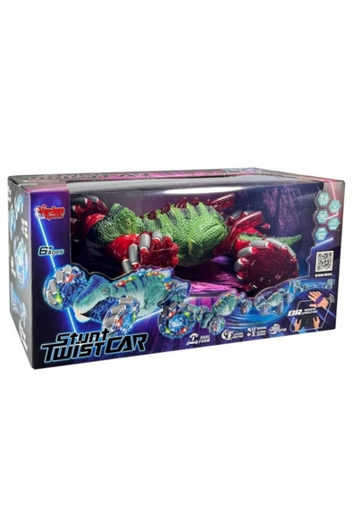 DEKANTOYS Uzaktan Kumandalı Full Fonksiyon Dinozor  Bilekten Kontrol Şarjlı 2.4G Elle Kontrol Dinozor Araba - 4