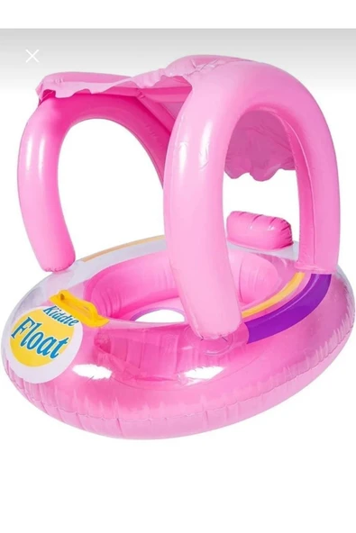 DEKANTOYS Şişme Gölgelikli Bebe Flotörü Bebek Simiti