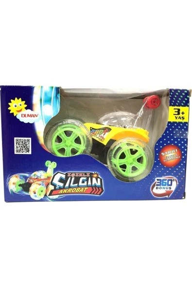 CAN ALİ TOYS Işıklı Sarı Çılgın Akrobat Şarzlı Uzaktan Kumandalı Oyuncak Araba - 3