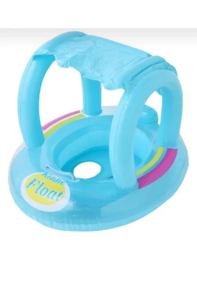 DEKANTOYS Şişme Gölgelikli Bebe Flotörü Oturaklı Simit - Resim 2