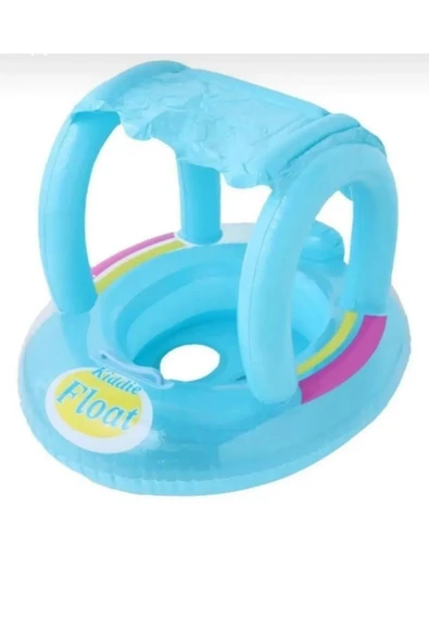 DEKANTOYS Gölgelikli Oturaklı Simit, Bebek Yüzme Simidi, Şişme Deniz Simidi - 3