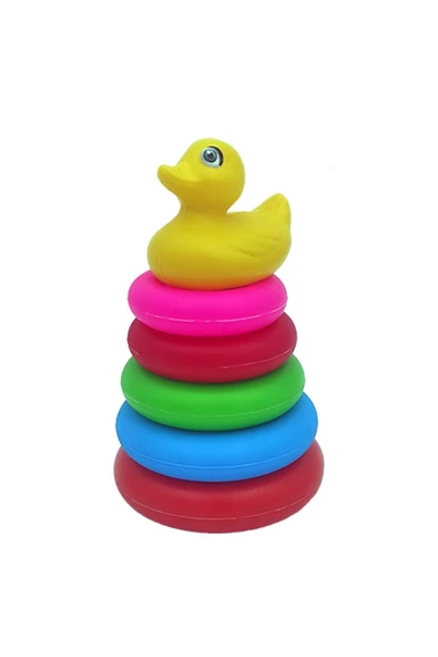 DUMAN OYUNCAK Yağmur Damlası (çıngıraklı Top Oyunu ) Neşeli Halkalar Kiki Bultak Küp Eğitici Set - 3