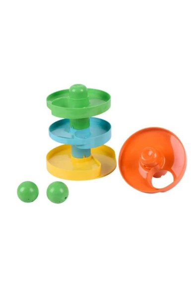 ZUZU TOYS Yağmur Damlası Çıngıraklı Kaydıraklı Eğitici Kule Top Oyunu Bebek Oyuncakları - 2
