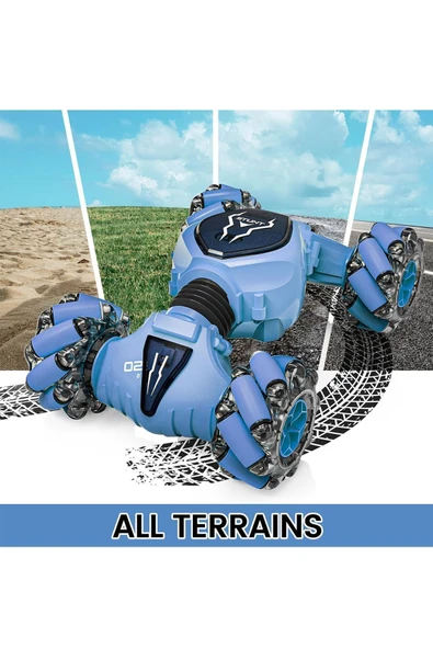 TRENDZONE Şarjlı El Sensörlü Akrobat Araba 25cm - Bilekten Kontrollü Uzaktan Kumandalı Full Fonksiyon Araba - 8