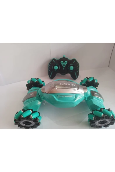 TİLATOYS Boratila Toys2.4ghz Uzaktan Kumandalı 360 Derece Dönen Giden Drift Atan Işıklı Yeşil Akrobat Araba - 2