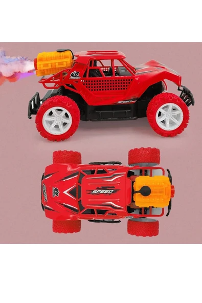 DEKANTOYS Uzaktan Kumandalı Şarjlı Duman Çıkaran Atan Işıklı Jip  Poyraz Oyuncak Araba 20 Cm - 4