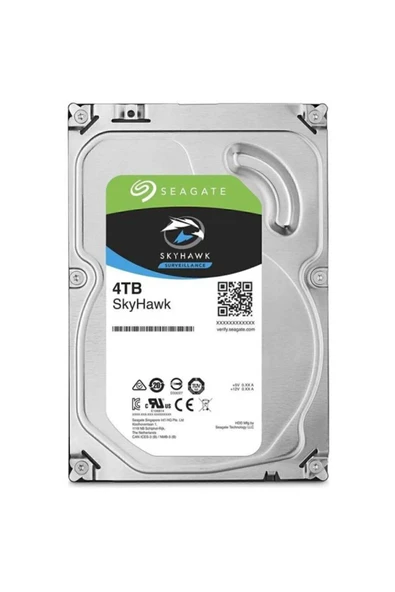 SEAGATE SkyHawk 4TB 5900rpm 256MB 180TB/Y Sata3 7/24 Güvenlik 3.5" Harddisk (ST4000VX016)