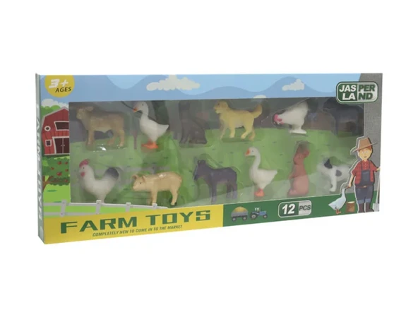 12 Parça Çiftlik Hayvanları Seti - Resim 2