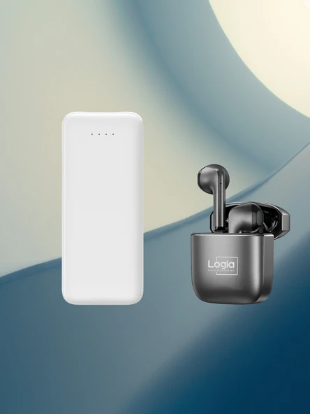 Fırsat Seti Logia Thin 5.000 Mah Taşınabilir Powerbank ve Quantum Bluetooth Kulaklık