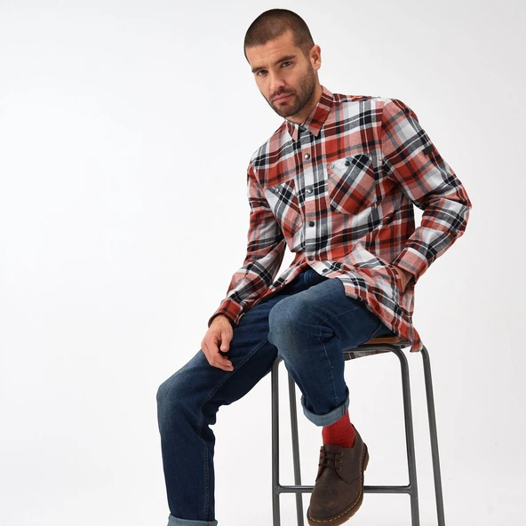 Regatta Thamos Erkek Gömlek-KIRMIZI - 6