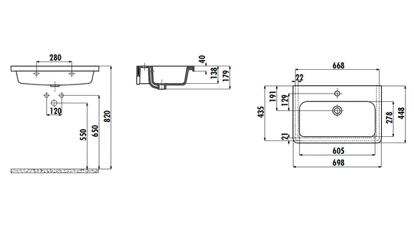 Creavit IP070 İpek Dolap Uyumlu Lavabo 45X70 cm Beyaz - 2