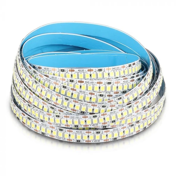5metre 240 LED/m şerit Led kırmızı hortum kendinden yapışkanlı güçlü yüksek performans SMD2835 12V DC IP20 - 6